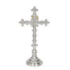 H-98ACSHS Short Silver Plated Altar Crucifix