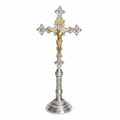 H-98ACS Silver Plated Altar Crucifix