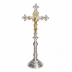 H-98ACS Silver Plated Altar Crucifix