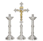 H-98ACSHS Short Silver Plated Altar Crucifix
