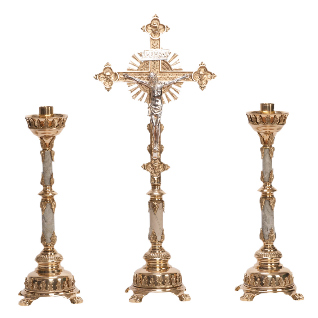 H-108B-MS Marble Stem Altar Crucifix