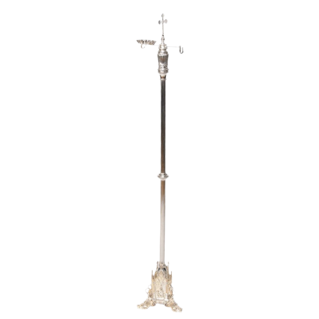 H-70S Silver Gothic Censer Stand