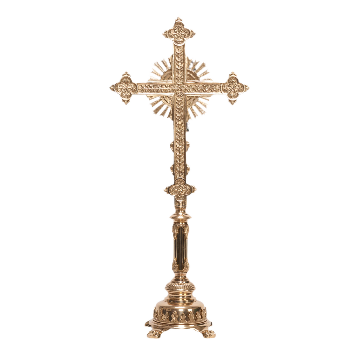 H-108B-FS Fluted Stem Altar Crucifix