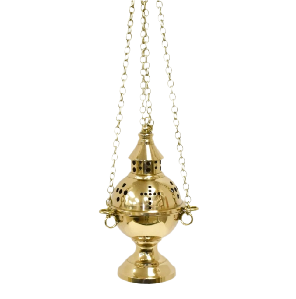 H-431 Triple Chain Brass Censer