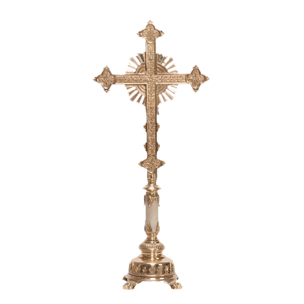 H-108B-MS Marble Stem Altar Crucifix