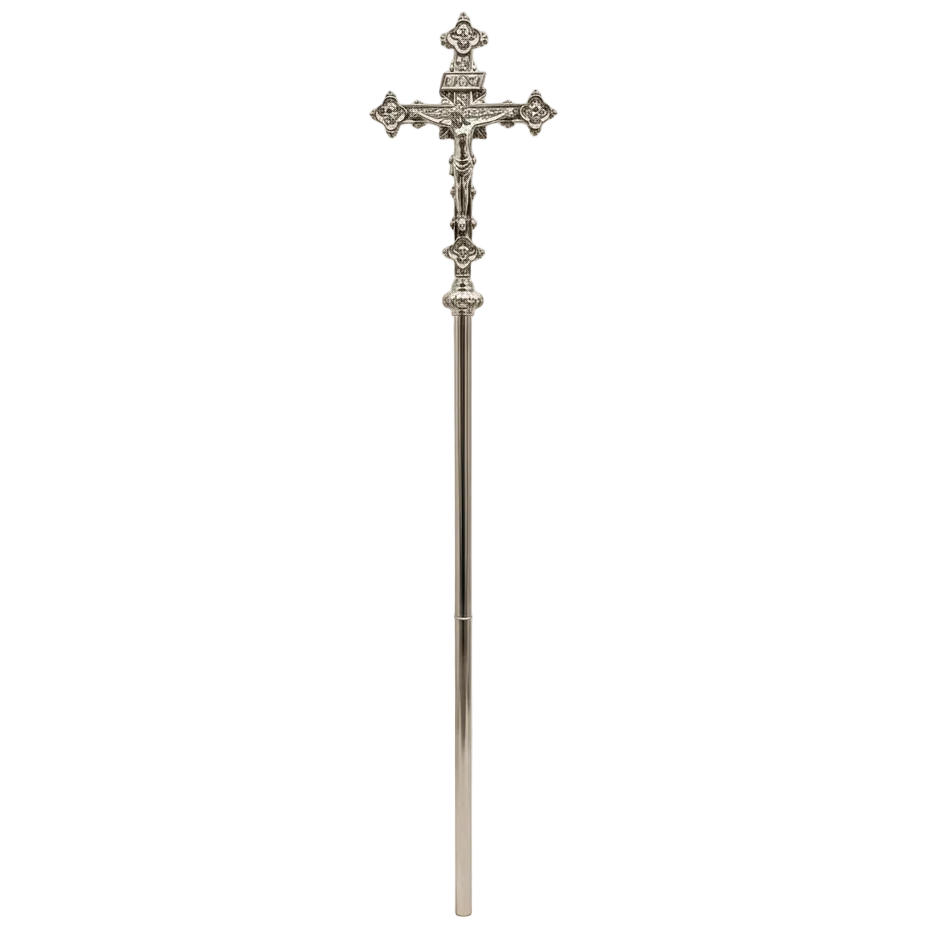H-5NRSC-N Nickel Plated Processional Crucifix
