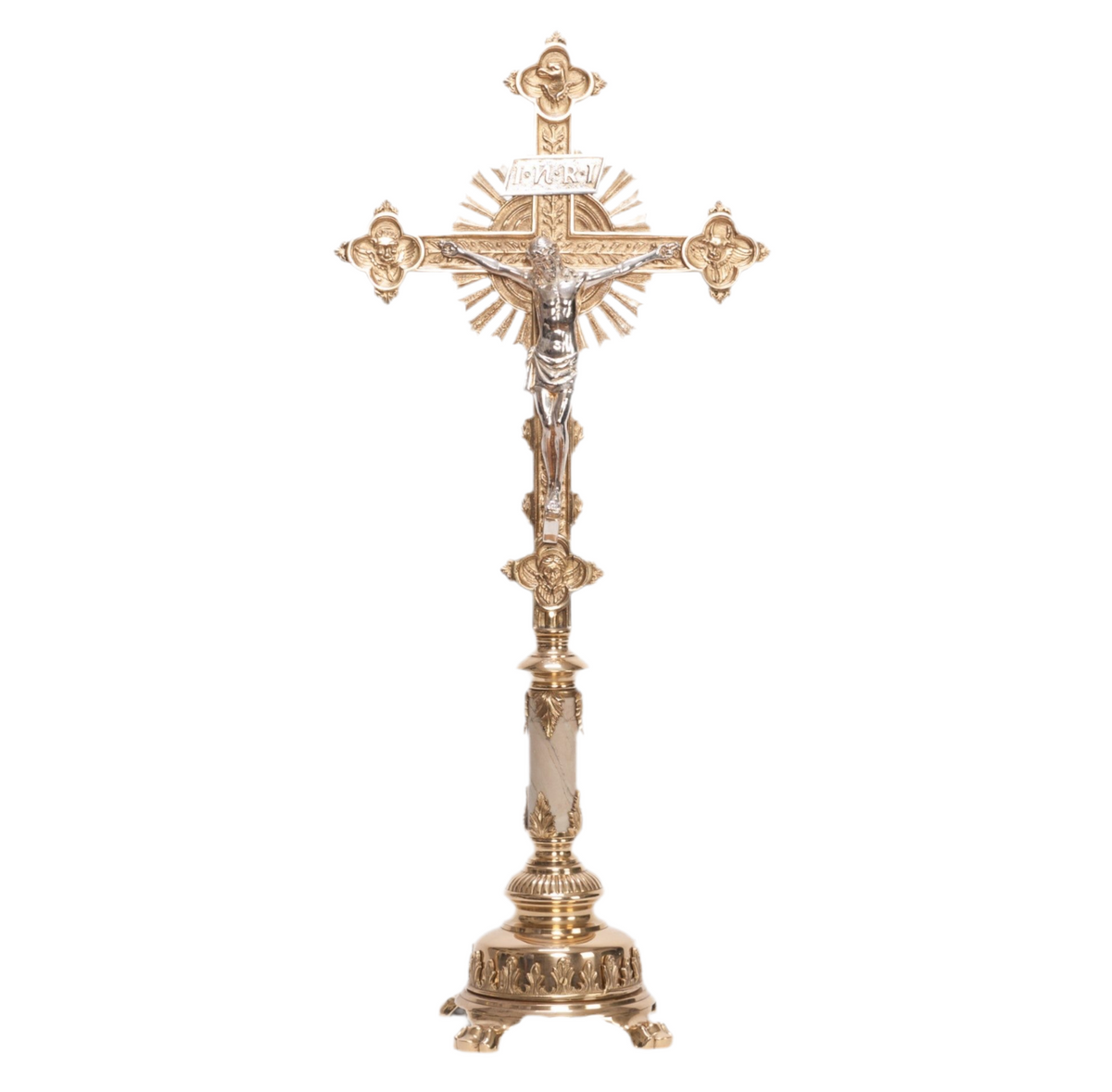 H-108B-MS Marble Stem Altar Crucifix