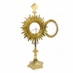 H-210LHS Large Host Monstrance with Luna, Silver Accents