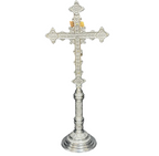 H-98ACS Silver Plated Altar Crucifix