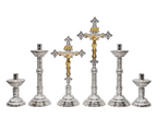 H-98ACSHS Short Silver Plated Altar Crucifix