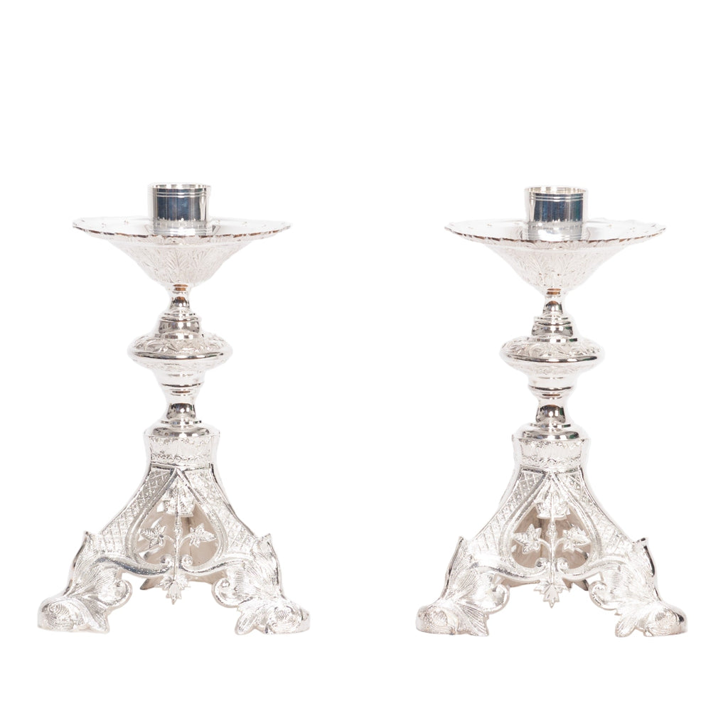 H-135SHS Silver Plated Candlestick