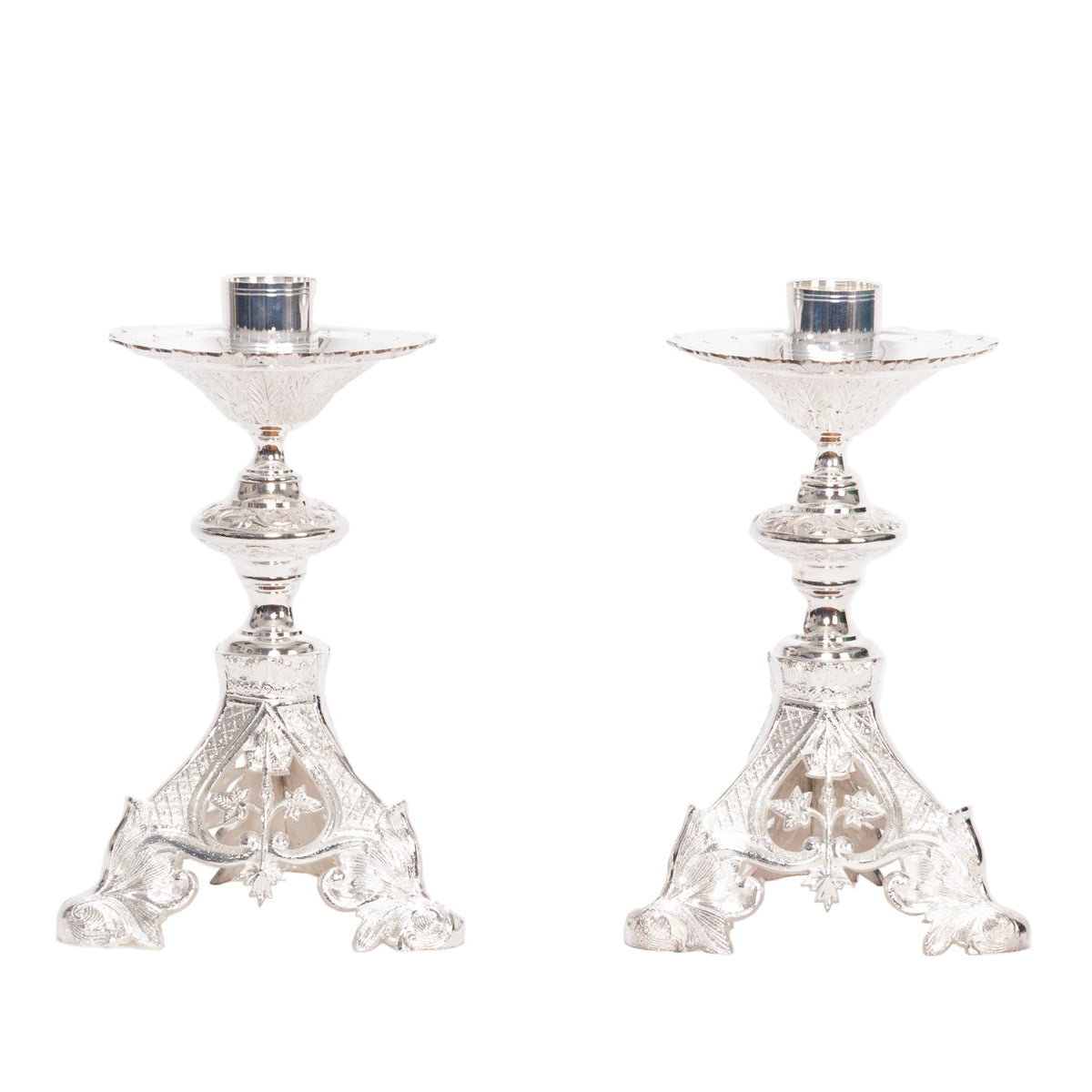 H-135SHS Silver Plated Candlestick