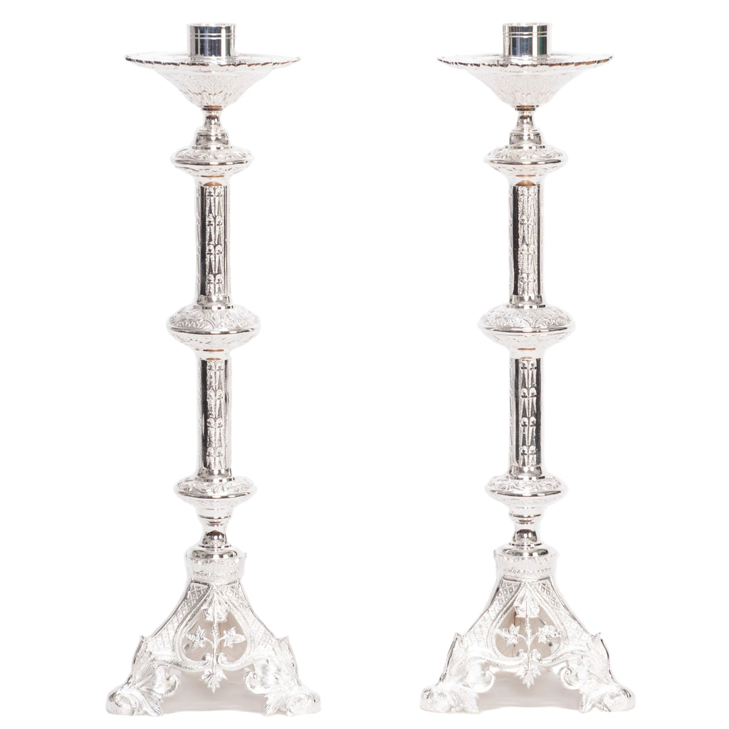 H-135S Silver Plated Candlestick