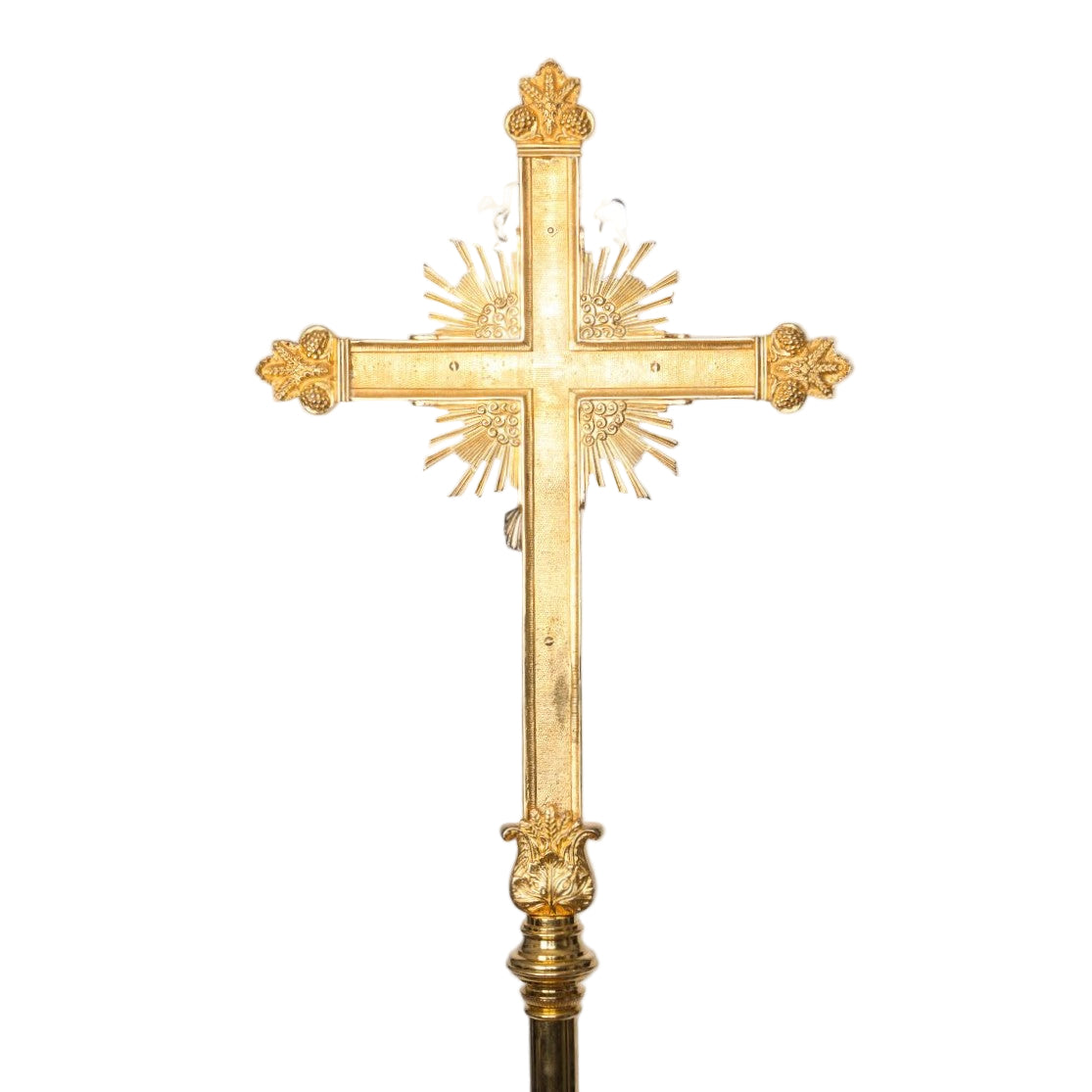 H-140G Gold Plated Processional Crucifix