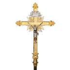 H-140G Gold Plated Processional Crucifix
