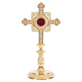 H-171G Gold Plated Cross Reliquary