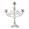 H-181S Silver Plated 3 Light Candelabra