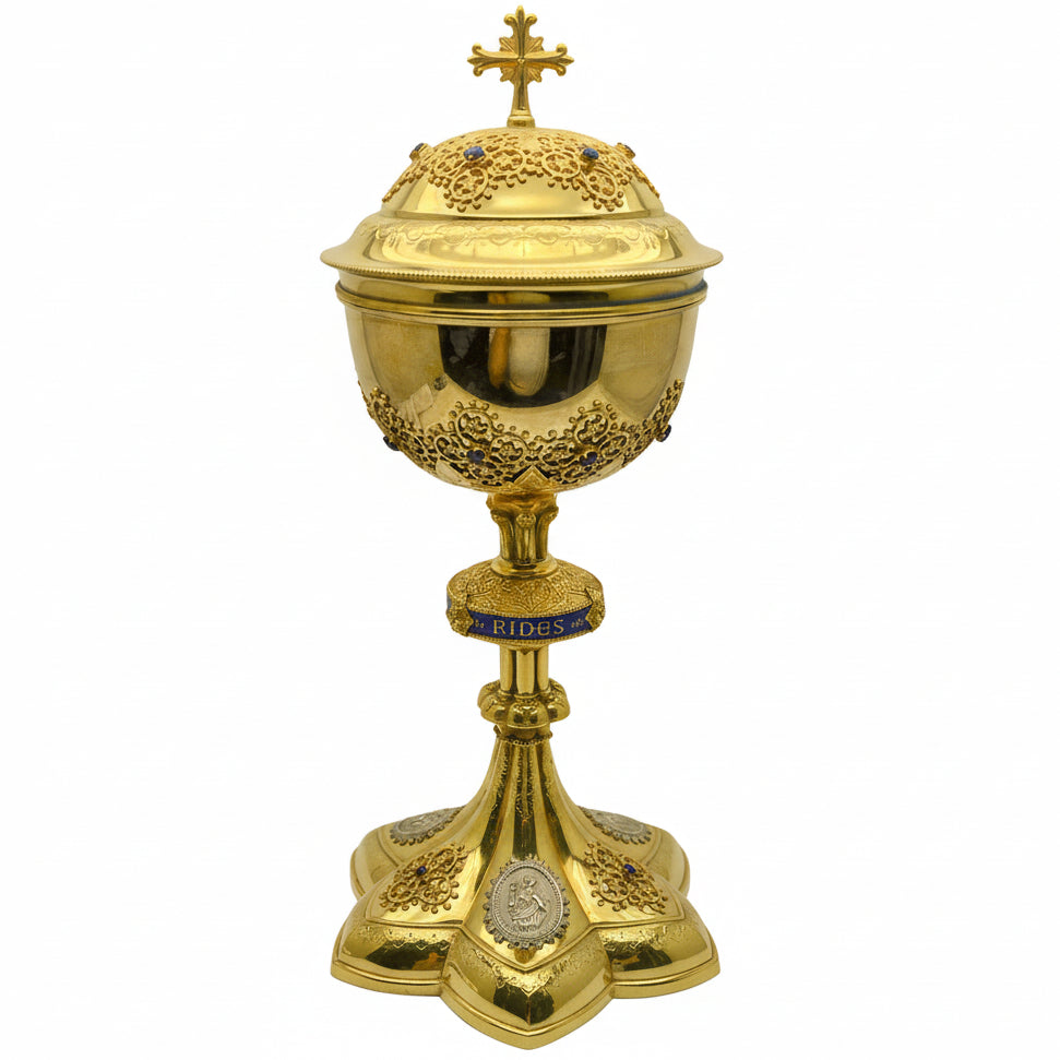 H-2021 Faith, Hope and Charity Antique Ciborium