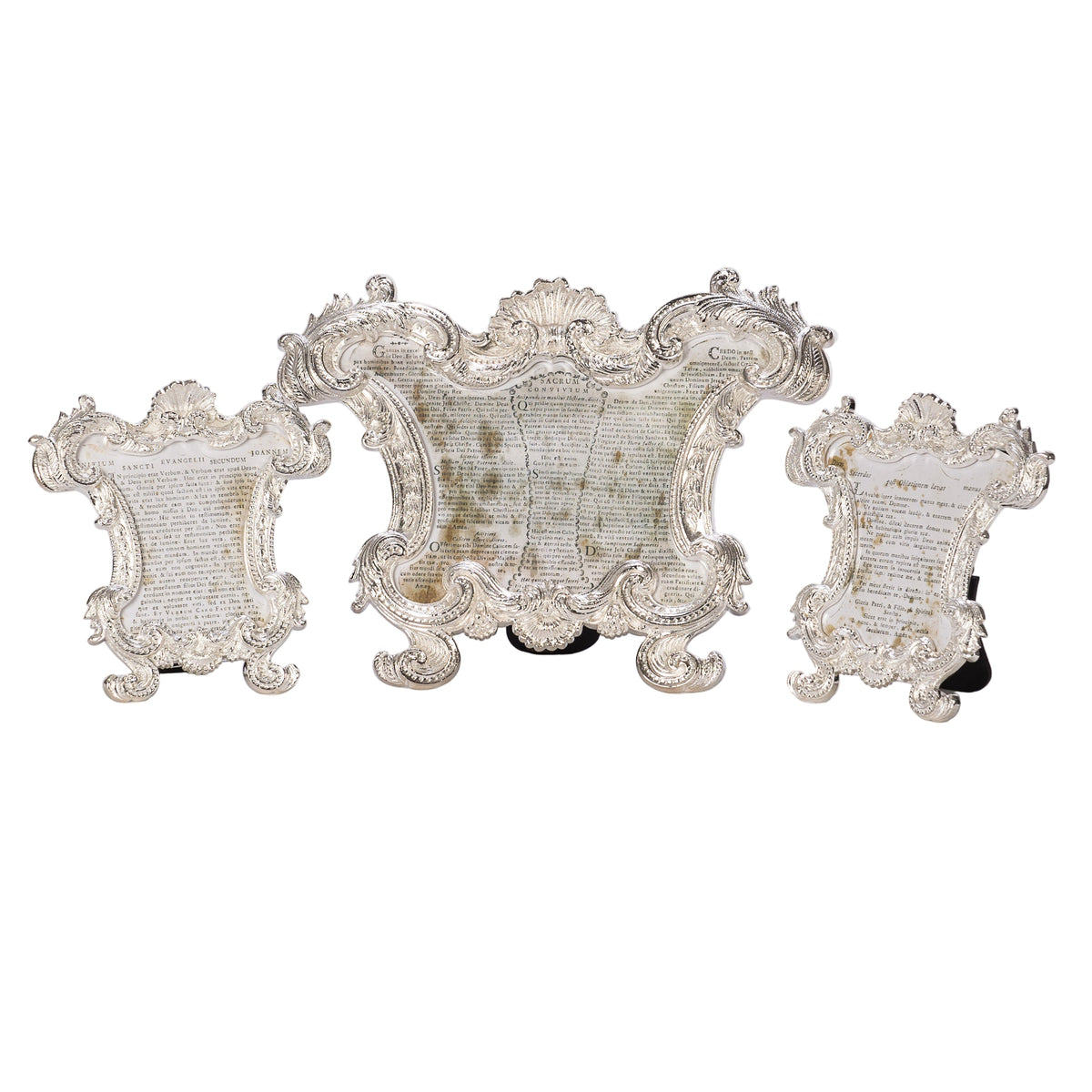 H-220S Silver Plated Latin Mass Card Set