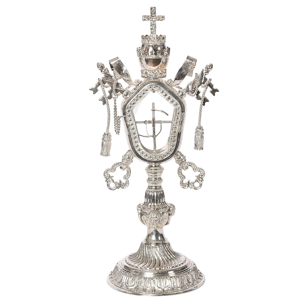 H-246S Silver Plated Vatican Reliquary