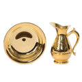 H-314GHAM Gold Plated Hammered Ewer and Basin, Lavabo Set