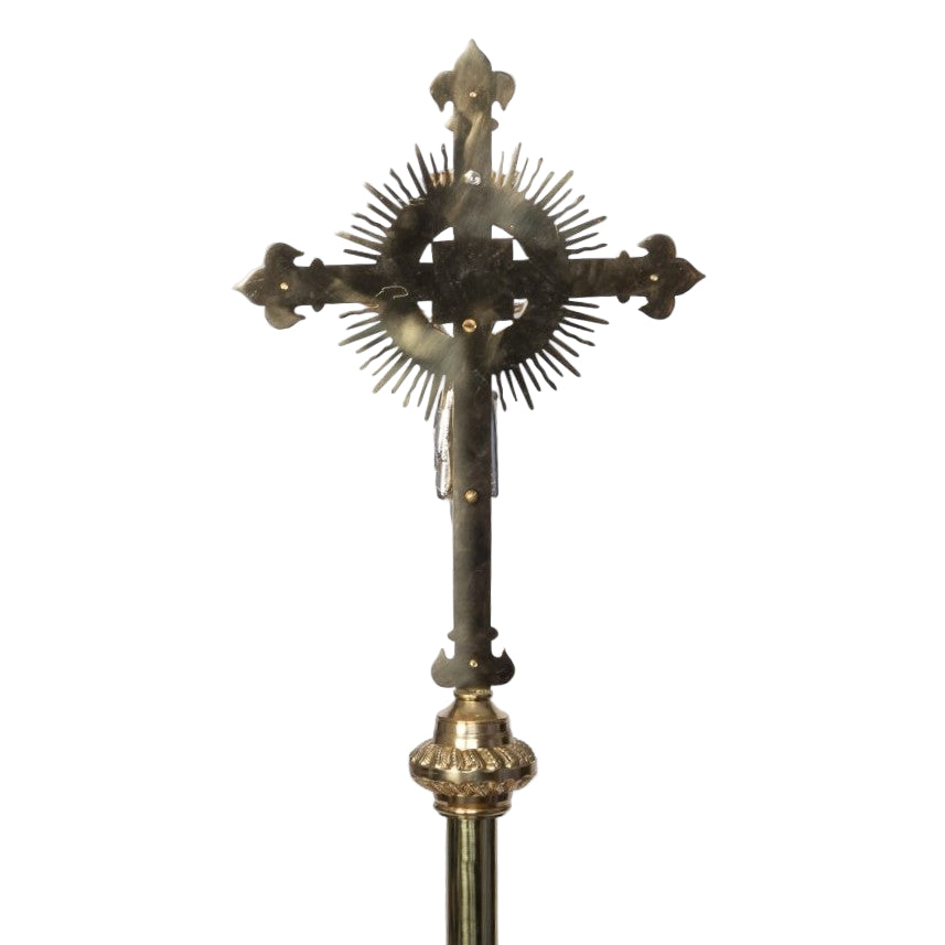 H-332PCST Processional Crucifix with Stones