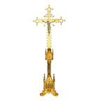 H-35G Gold Plated Altar Crucifix
