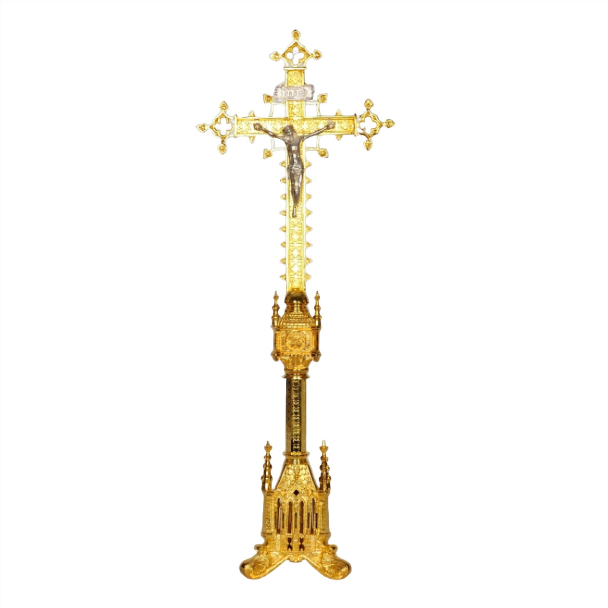 H-35G Gold Plated Altar Crucifix
