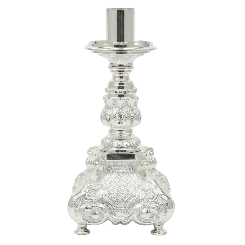 H-373S Silver Plated Short Altar Candlestick