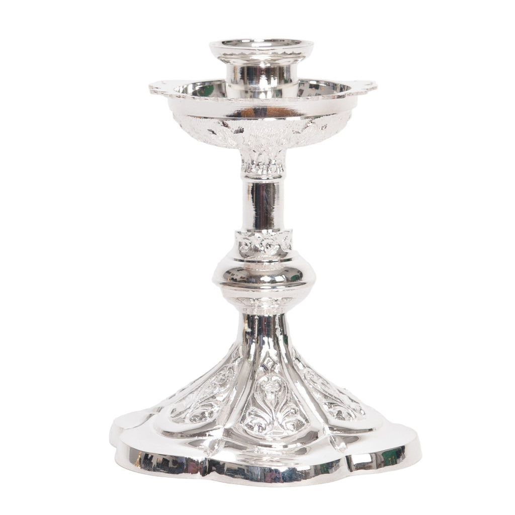 H-44BS Small Silver Plated Altar Candlestick