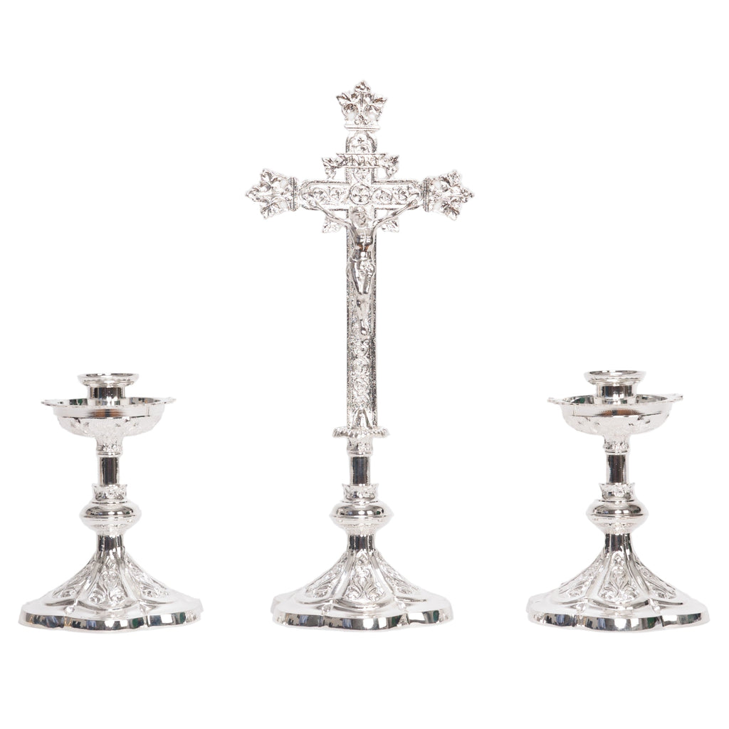 H-44BS Small Silver Plated Altar Candlestick