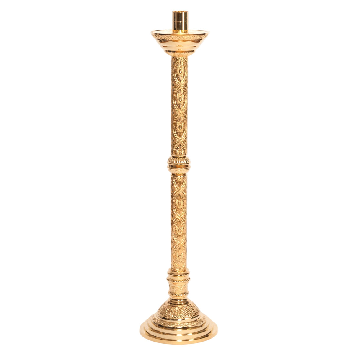 H-98PASG-48 Gold Plated Paschal Candlestick