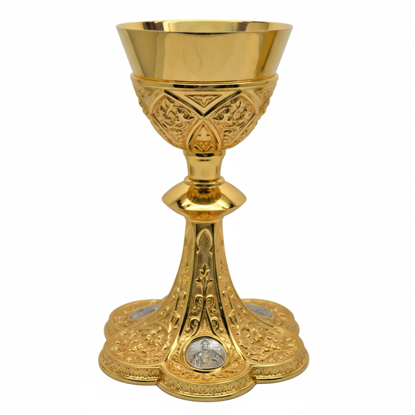 H-7021G Holy Family Chalice Gold