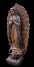72" Our Lady of Gradalupe Bronze Statue