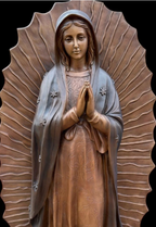 72" Our Lady of Gradalupe Bronze Statue
