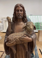 60" Bronze Christ the Good Shepherd