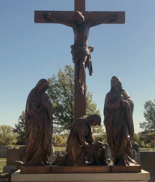 108" Crucifixion Scene in Bronze, main view