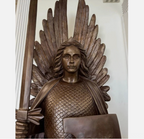 Set of Bronze Angels St Michael and St Gabriel in Bronze 93"