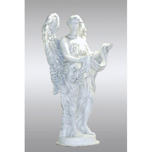 Angel of the Bridges 108 inch statue, white finish