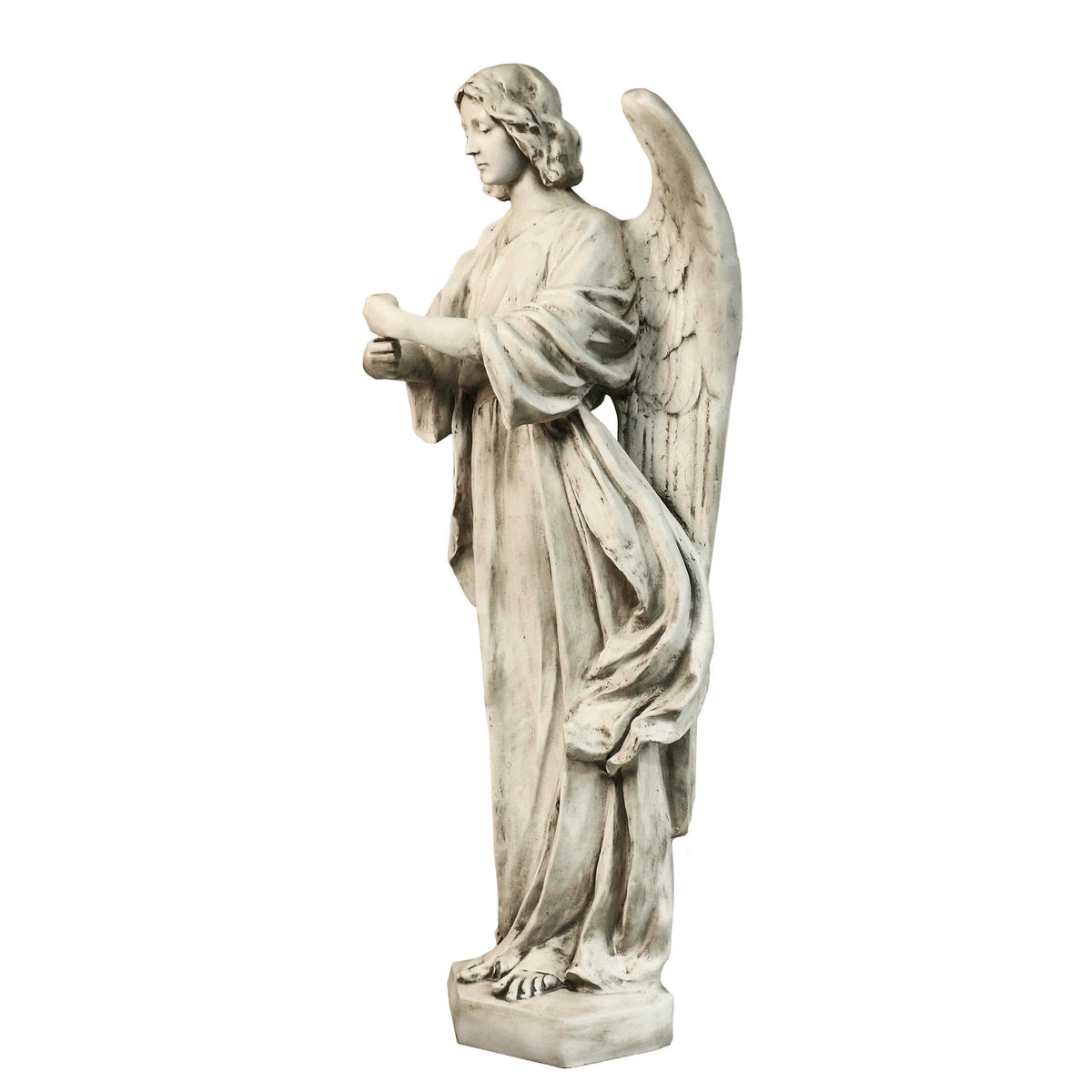 Angel for Lantern 48 inch statue, white finish
