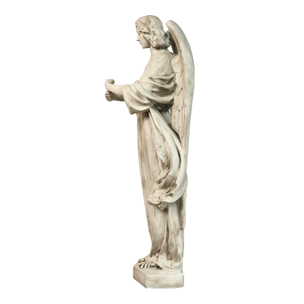 Angel for Lantern 48 inch statue, white finish