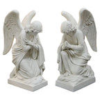 Pair of Fiberglass Kneeling Angels (Heads Down)