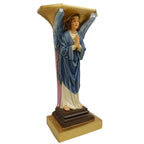 Hand Painted Praying Angel Pedestal, Credence Table