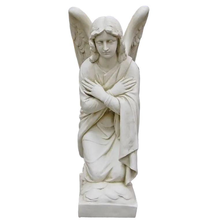 Single Fiberglass Kneeling Angel