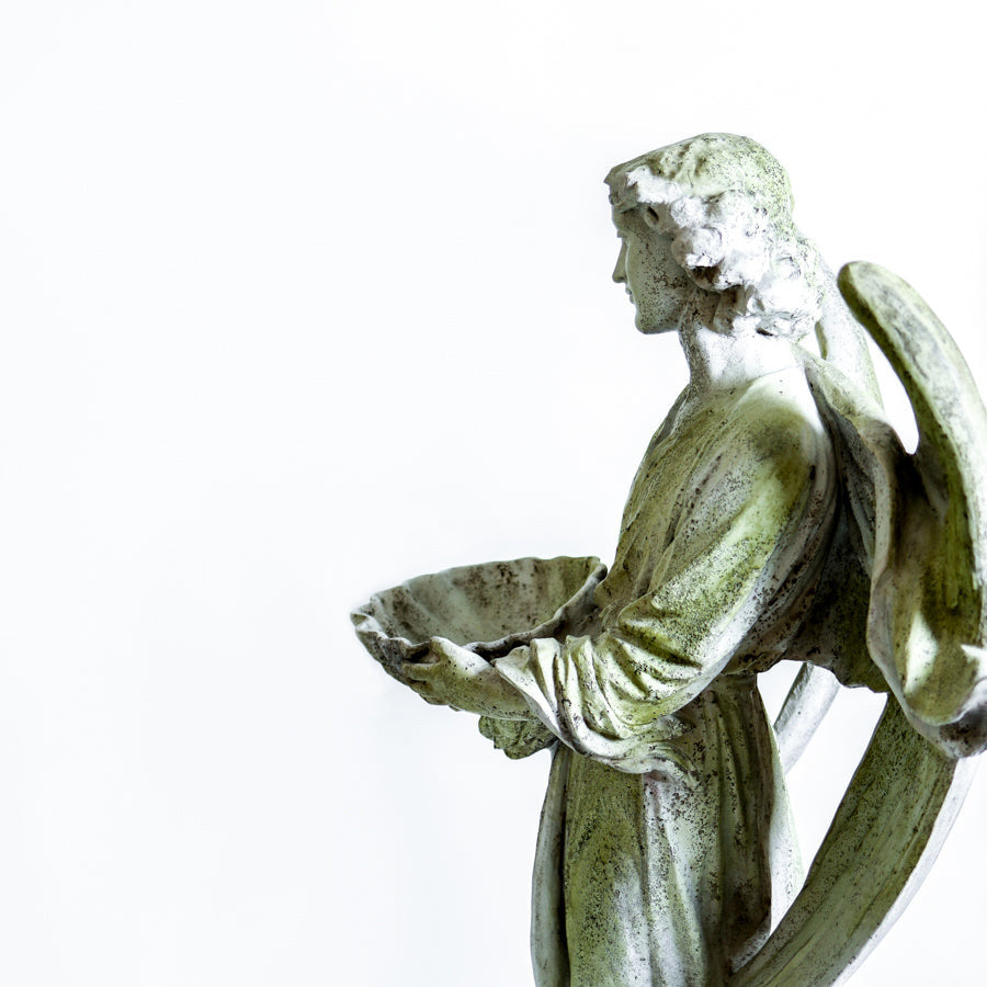 Angel's Gift 60 inch statue, fiber stone finish