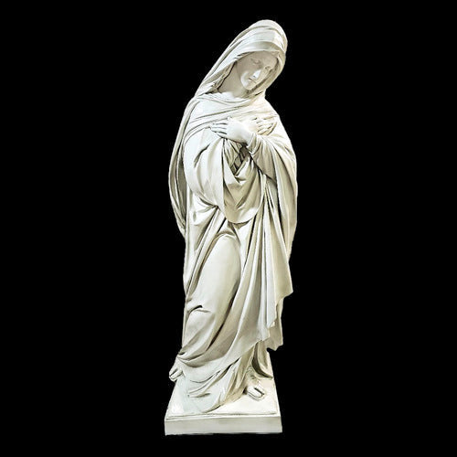 Blessed Mother 72 inch statue, white finish