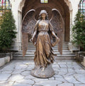 Large Bronze Guardian Angel Statue