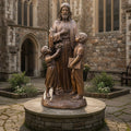 Bronze Statue of Jesus with the Children