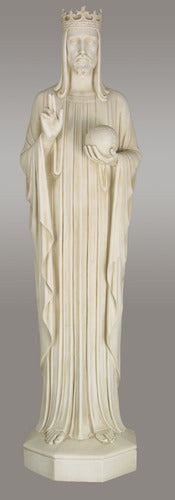 Christ the King 47 inch statue, white finish