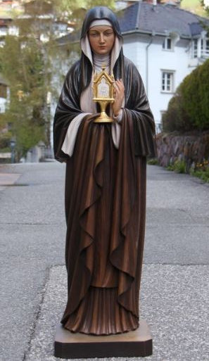Wood Carved Statue of St. Clare